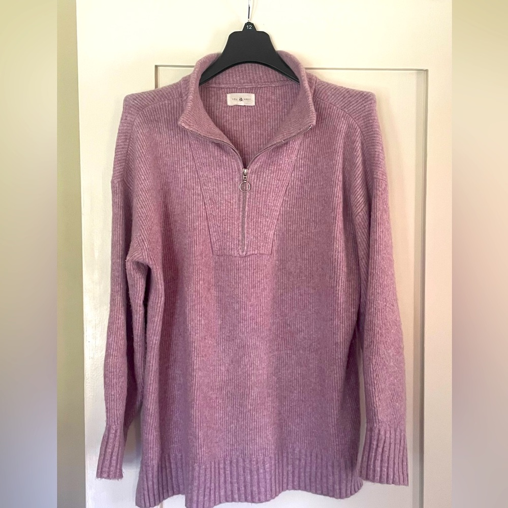 Lou & Grey quarter zip sweater, size L